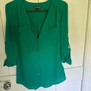 Green Blouse from Express